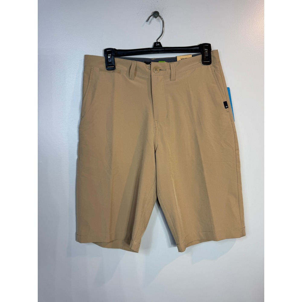 Quiksilver Boys Amphibian Shorts Khaki Regular Fit Lightweight Outdoor Sz 29 New